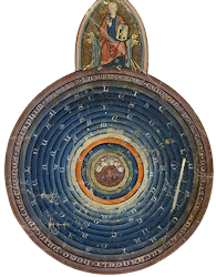 Manuscript illumination of medieval world view